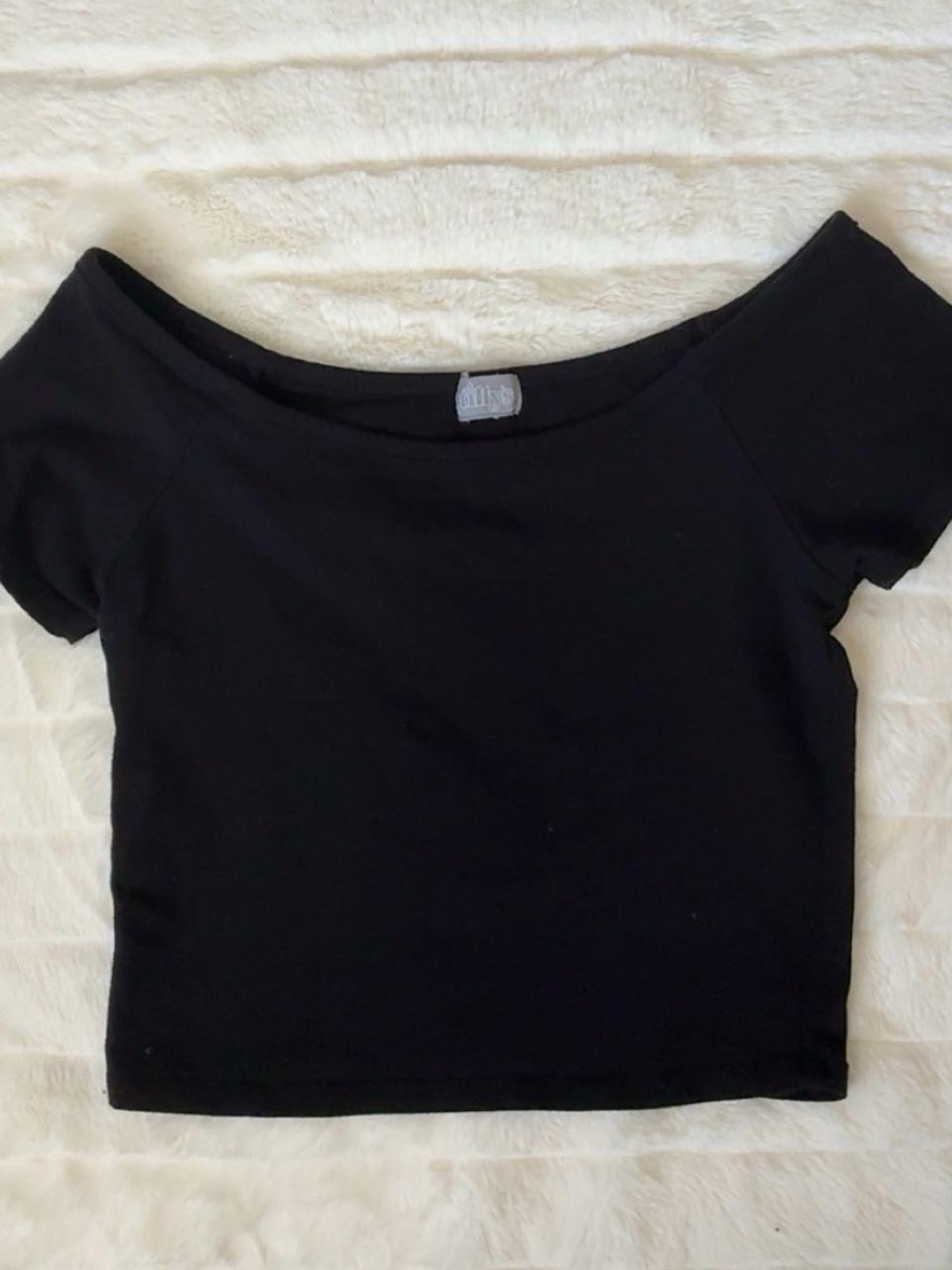 Tilly's Black Off-Shoulder Crop Top